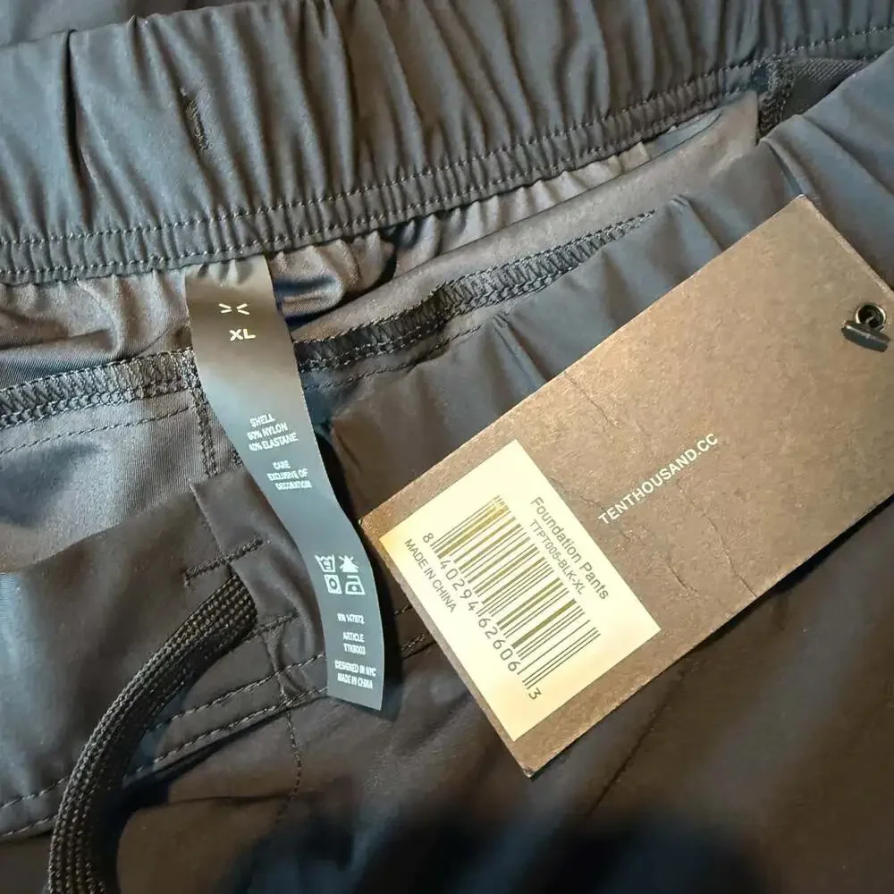 Ten Thousand Men XL Foundation Pants Performance Jogger Black Active Adjustable
